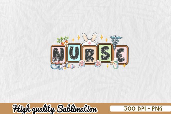 Bunny Nurse Easter Day PNG Design