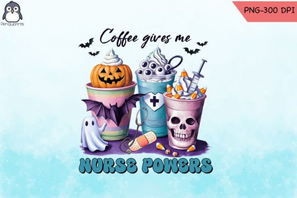 Halloween Funny Cute Coffee Nurse PNG: A Designer’s Review